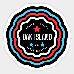 Oak Island, NC Summer Patriotic Pride This Fourth Sticker